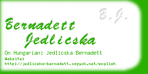 bernadett jedlicska business card